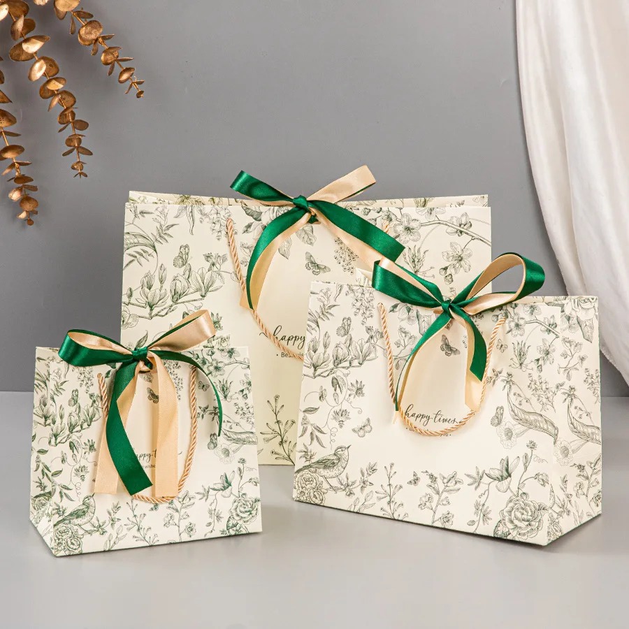 10Pcs Floral Print Paper Gift  - Luxury Skincare Packaging 评论和价格